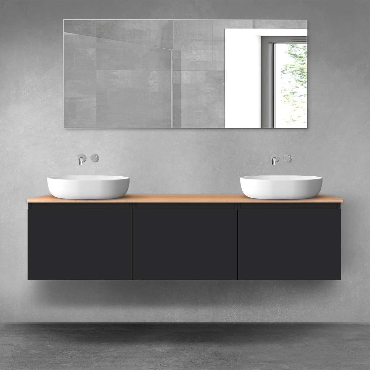 Set armadietto Oltens Vernal 60013300, piano sopra armadietto Oltens Vernal 63009060