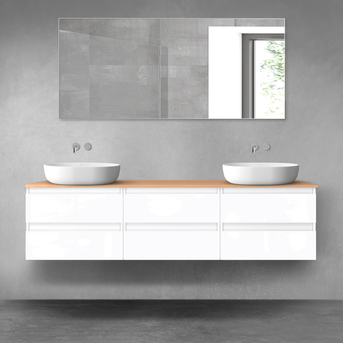Set armadietto Oltens Vernal 60002000, piano sopra armadietto Oltens Vernal 63009060