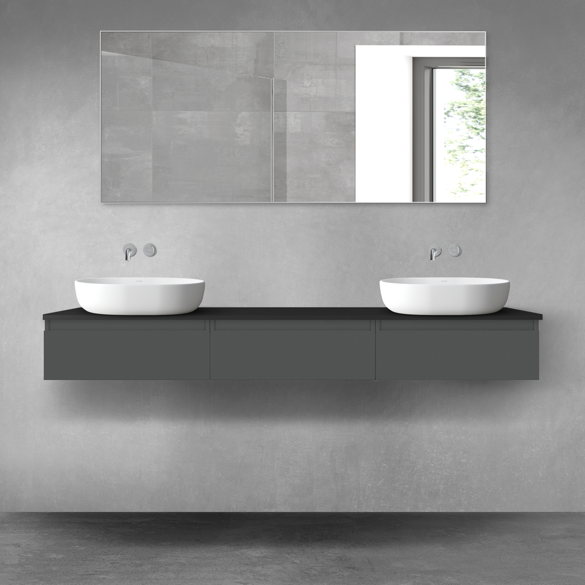 Set armadietto Oltens Vernal 60009400, piano sopra armadietto Oltens Vernal 63009300
