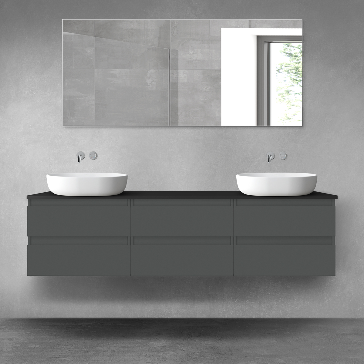 Set armadietto Oltens Vernal 60000400, piano sopra armadietto Oltens Vernal 63009300