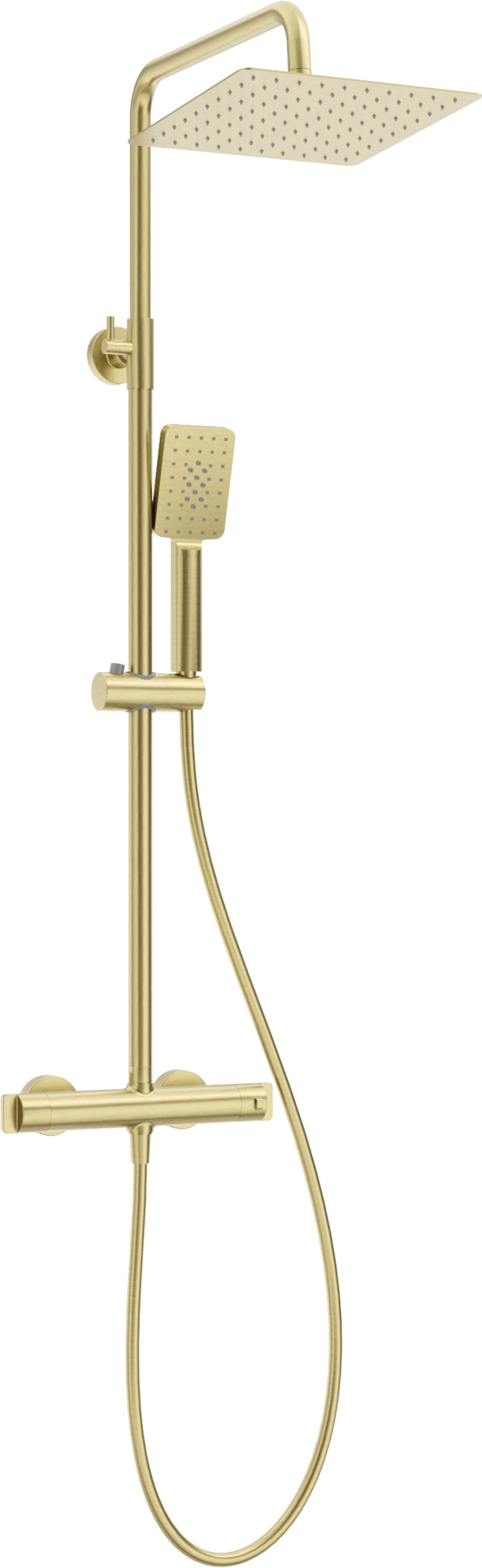 Deante Therm set doccia a parete con termostato con soffione oro NACR4HT