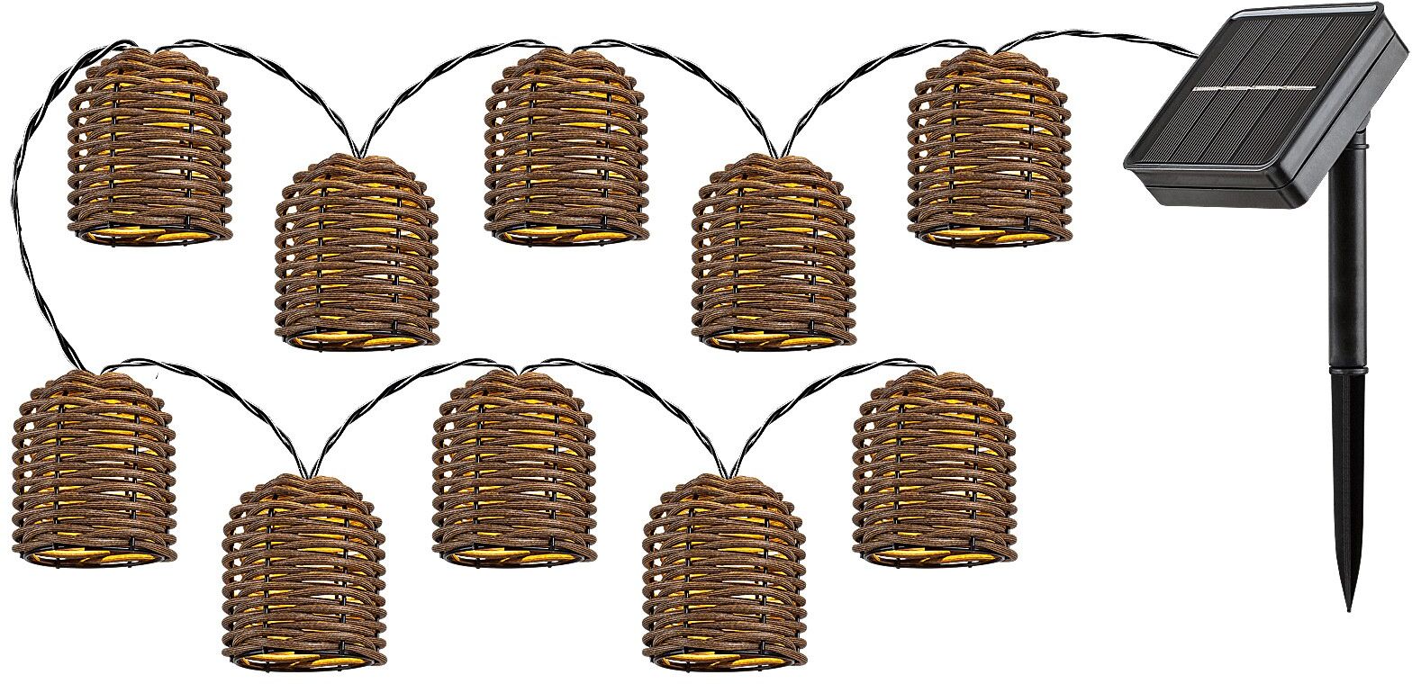 Rabalux Rupit lampada solare sospesa x0.06 W nero-legno 77047