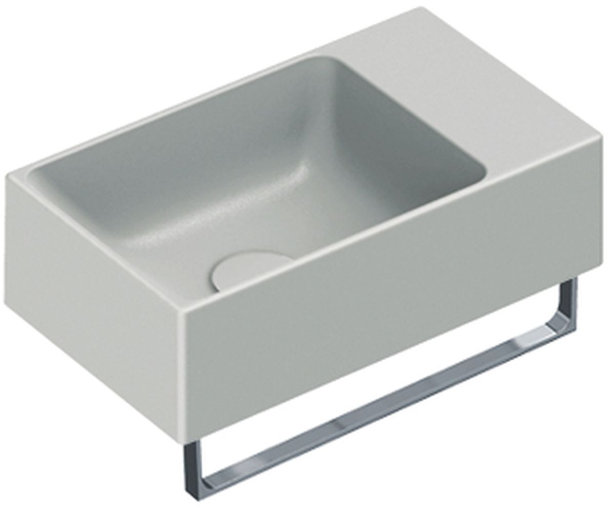 Catalano Verso lavabo 40x23 cm rettangolare a parete-da mobile-da appoggio grigio/pietra 0220410023
