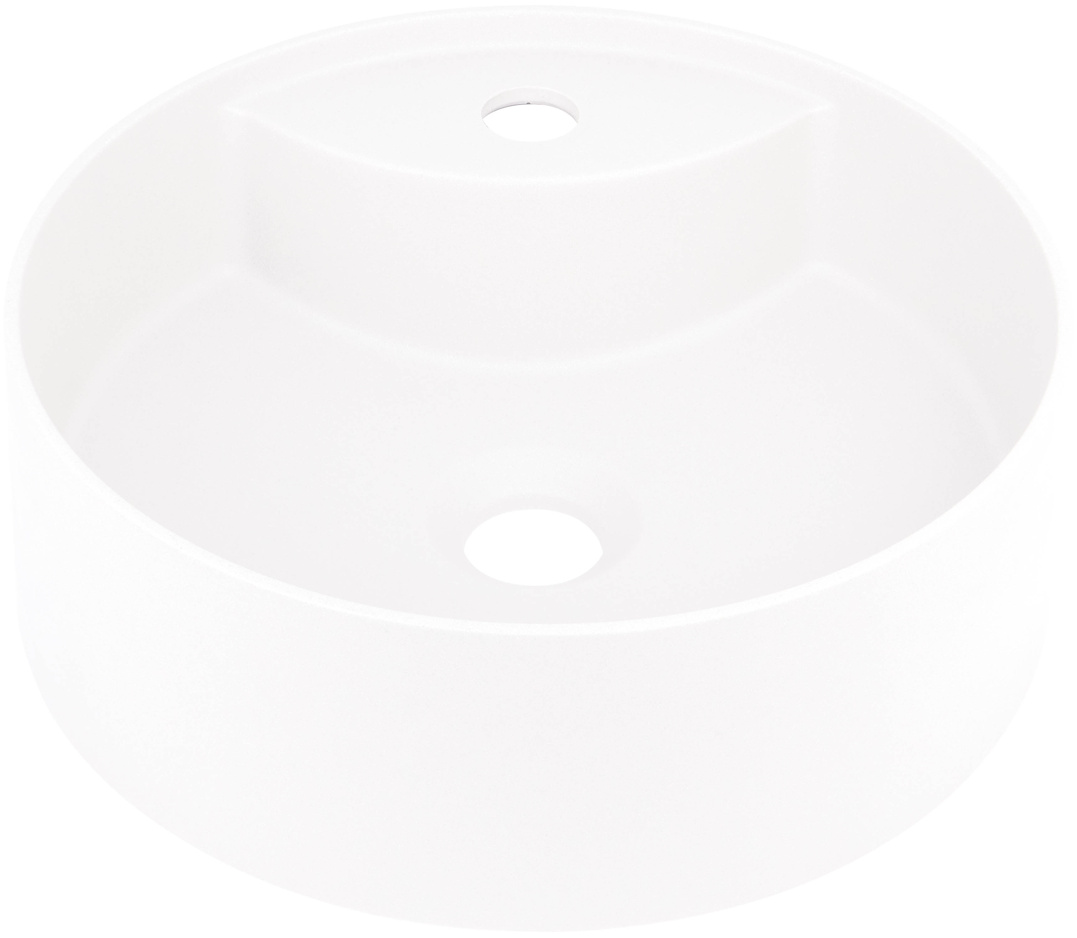 Deante Silia lavabo 36x36 cm rotonda da appoggio bianco CQS_AU4B