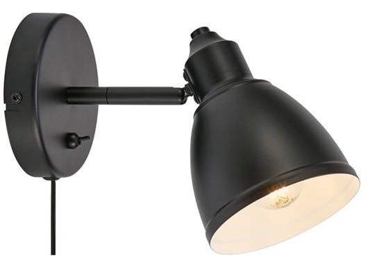Markslöjd Story lampada da parete 1x40 W nero 108712