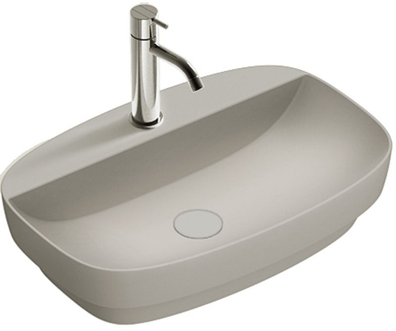 Catalano Green lavabo 60x40 cm ovale da incasso-da appoggio grigio/pietra 0625601023