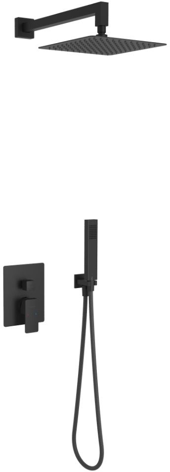 Excellent Keria set doccia da incasso con soffione nero AREX.SET.2047BL