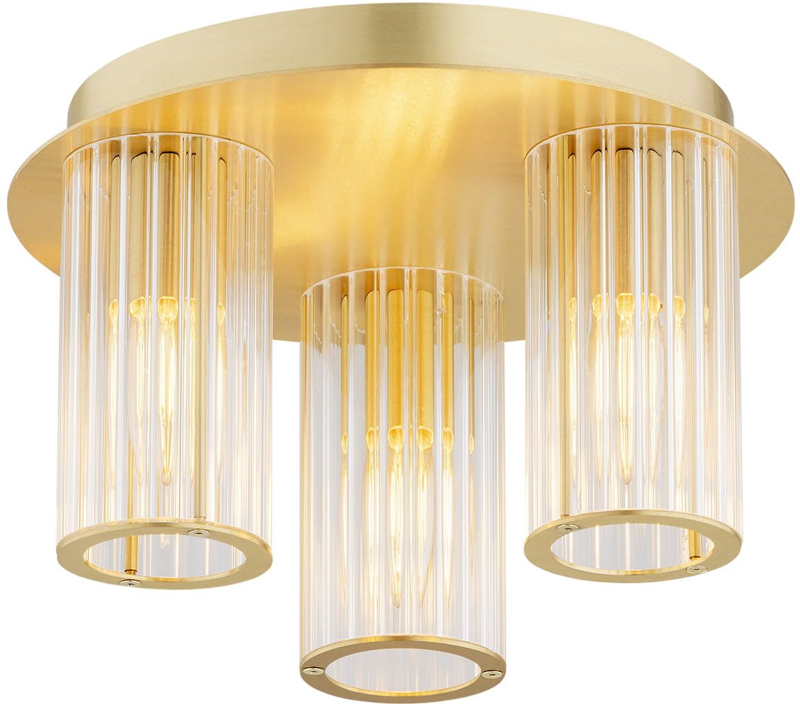 Argon Hampton lampada da soffitto 3x7 W ottone-trasparente 6304