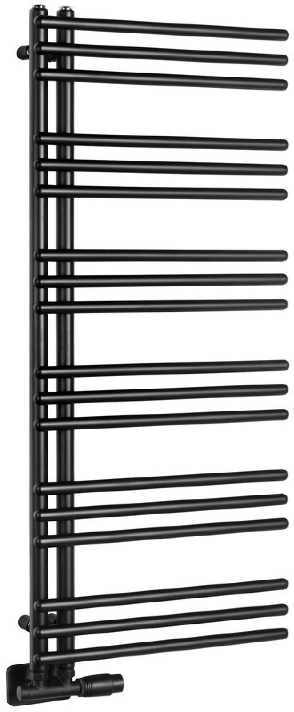 Aqualine Poseidon radiatore da bagno a scaletta 114x45 cm nero PS411B