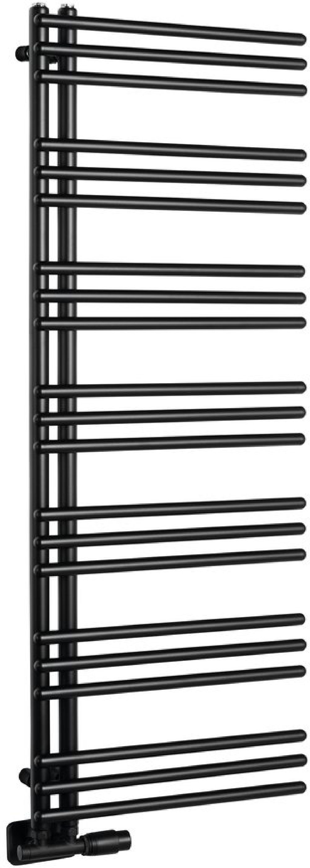 Aqualine Poseidon radiatore da bagno a scaletta 134x55 cm nero PS513B