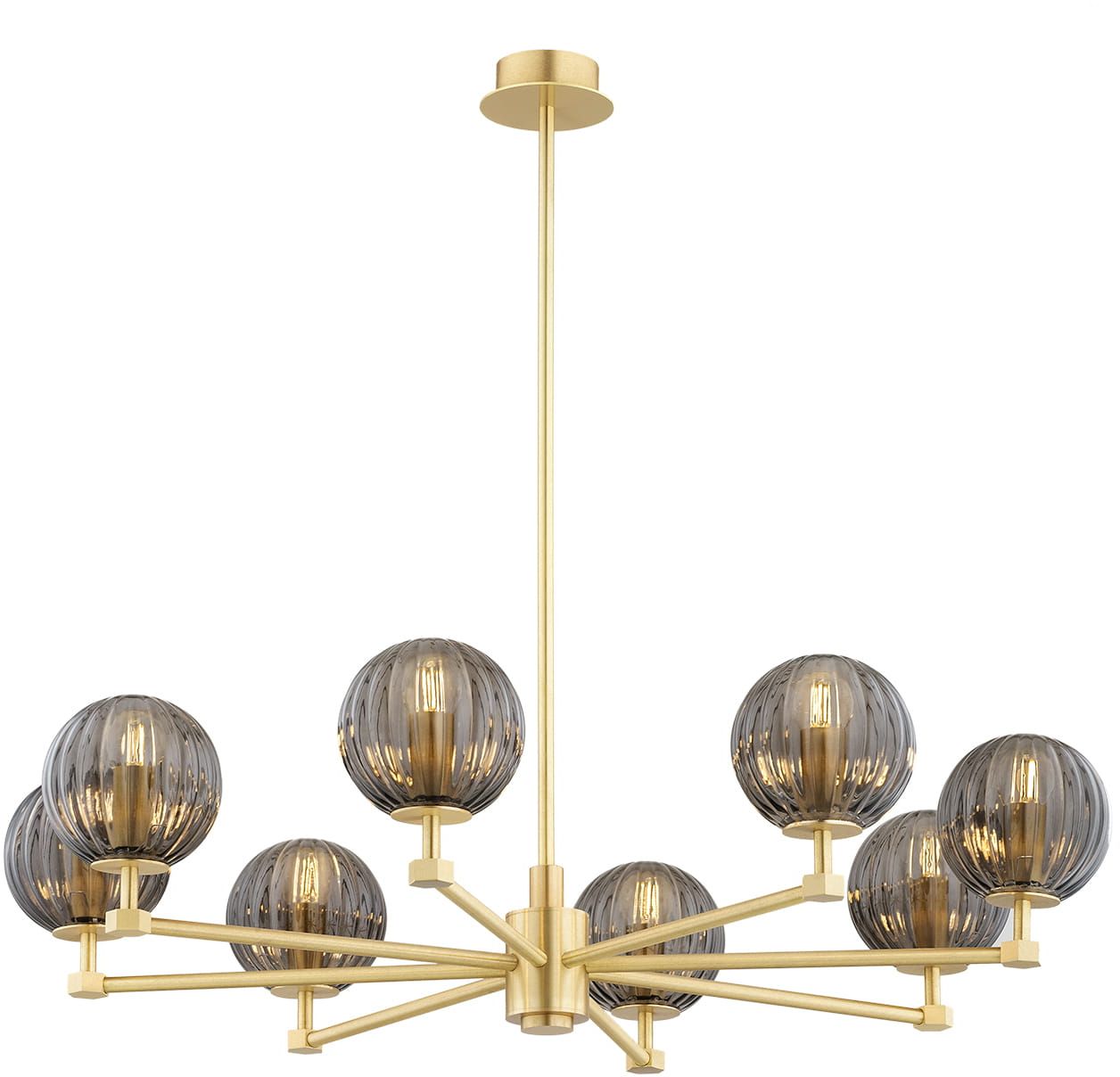 Argon Paloma lampada sospesa x7 W ottone-fumé 5069