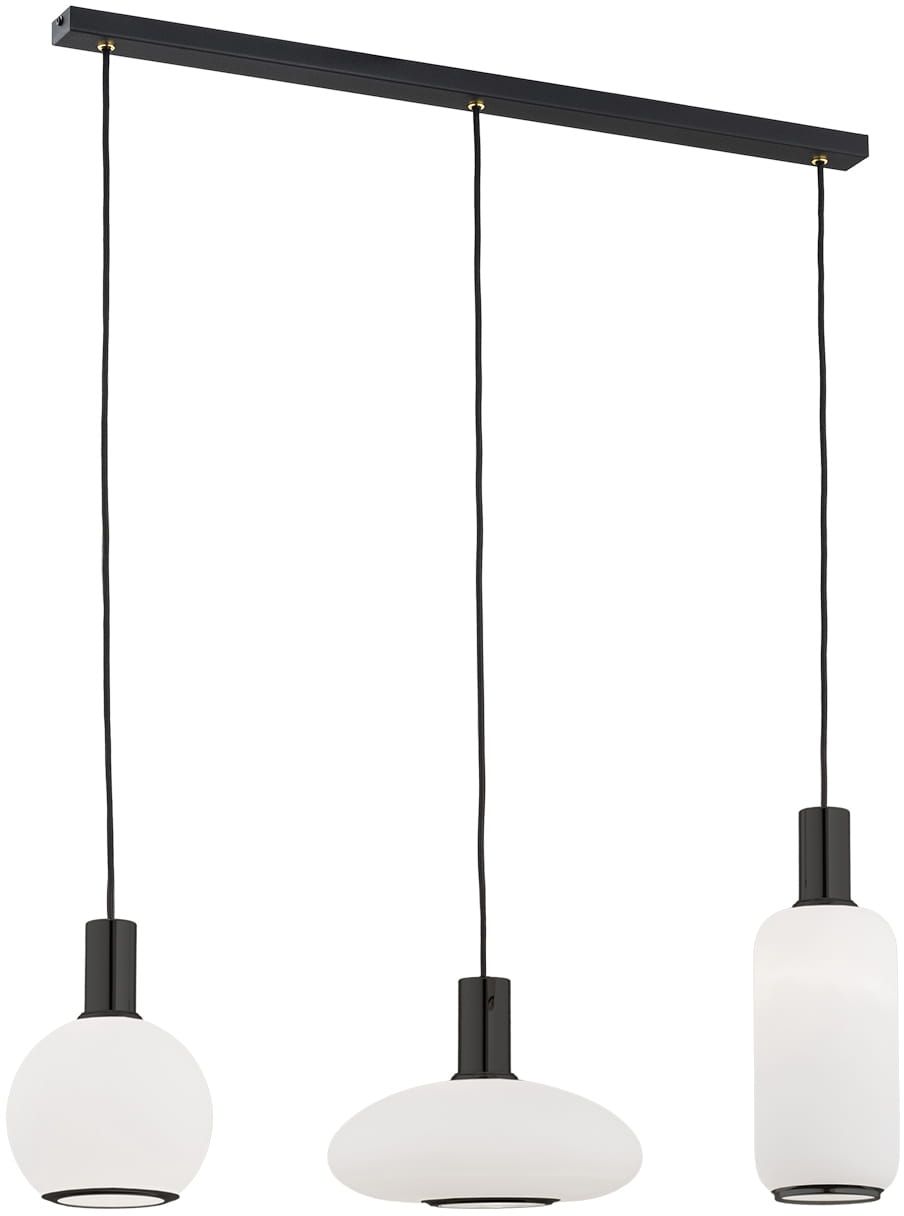 Argon Sagunto Plus lampada sospesa 3x15 W bianco-nero 6324