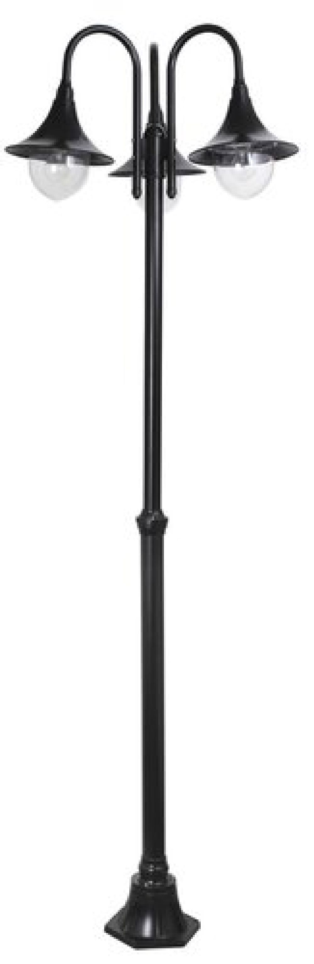 Rabalux Konstanz lampada da terra per esterni 3x100 W nero 8248