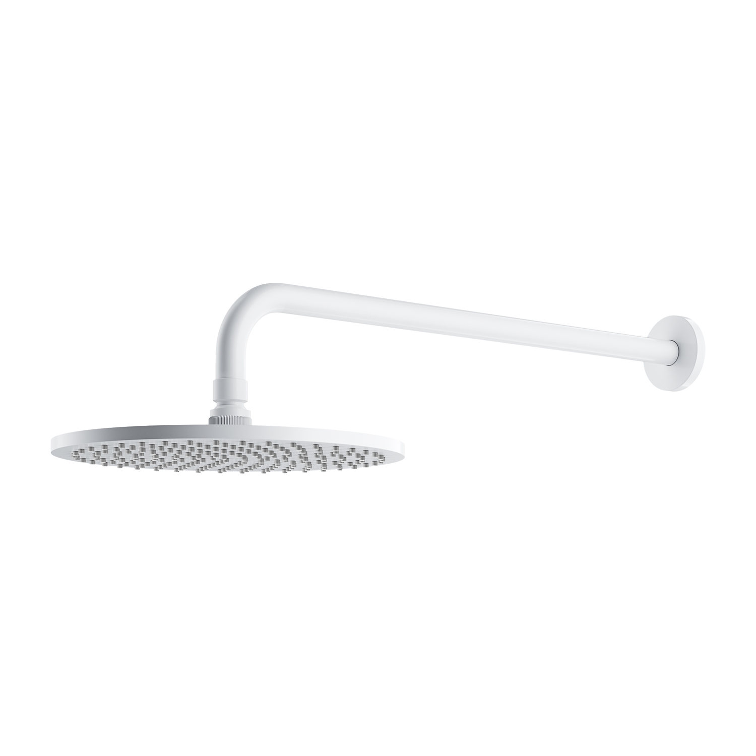 Omnires SlimLine soffione doccia con braccio 25.4x25.4 cm rotonda bianco WGSET1WM