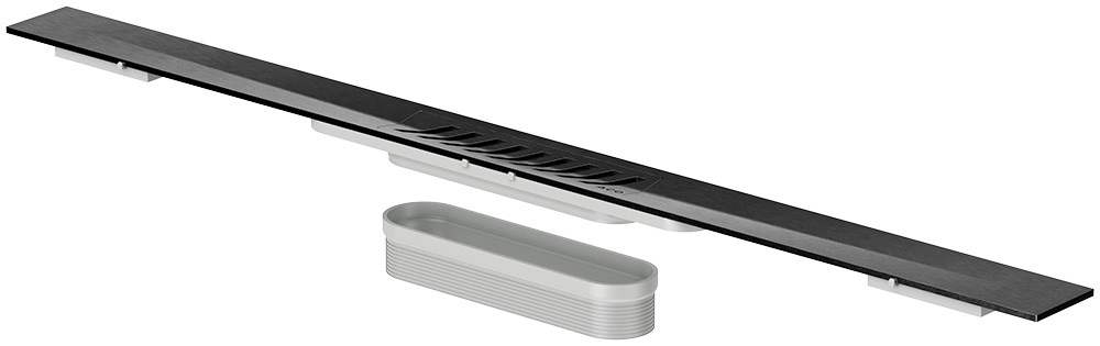 ACO ShowerDrain S+ canalina lineare con griglia 100 cm nero 9010.51.43
