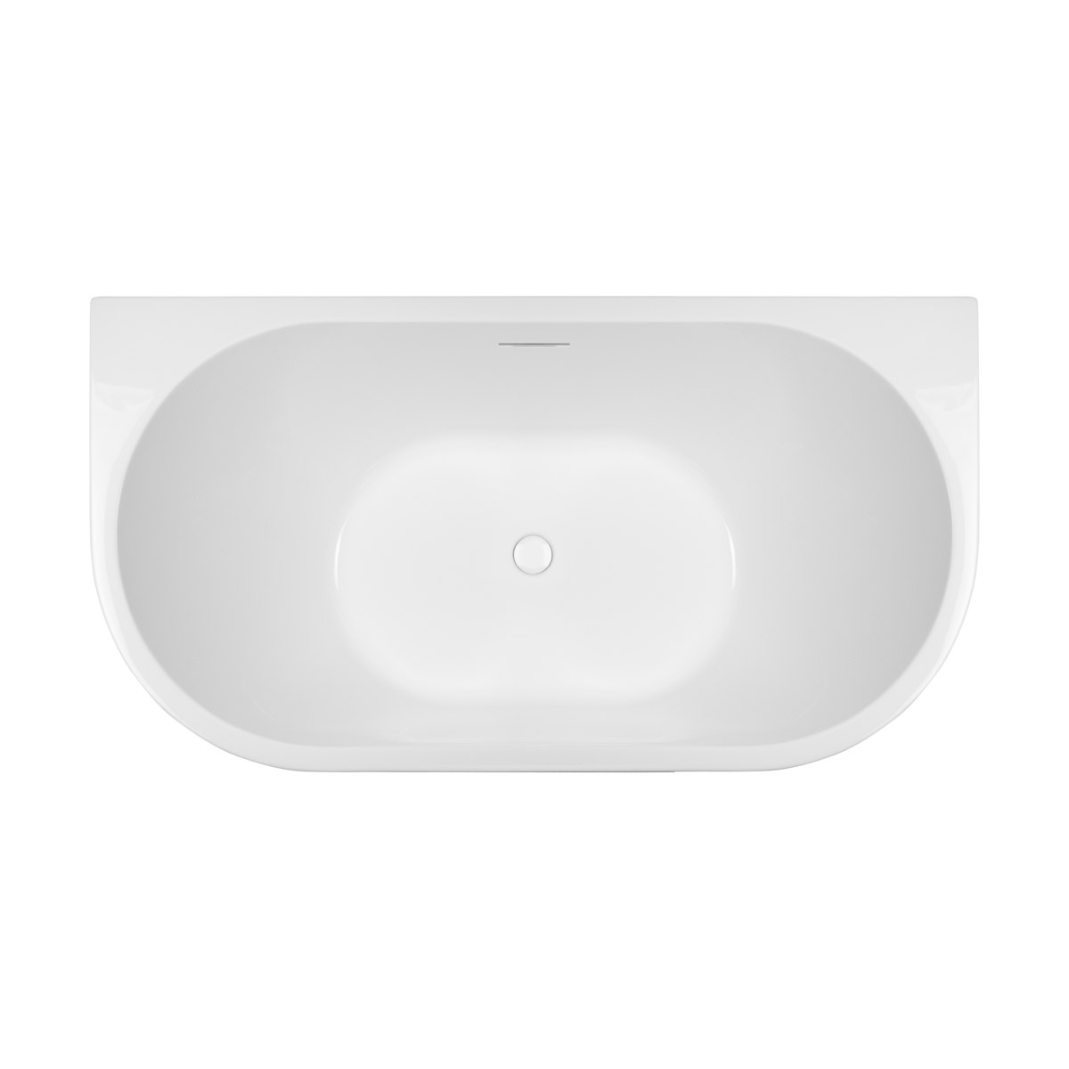 Set vasca da bagno a parete Oltens Delva 12018000, copertura piletta Oltens 09002000