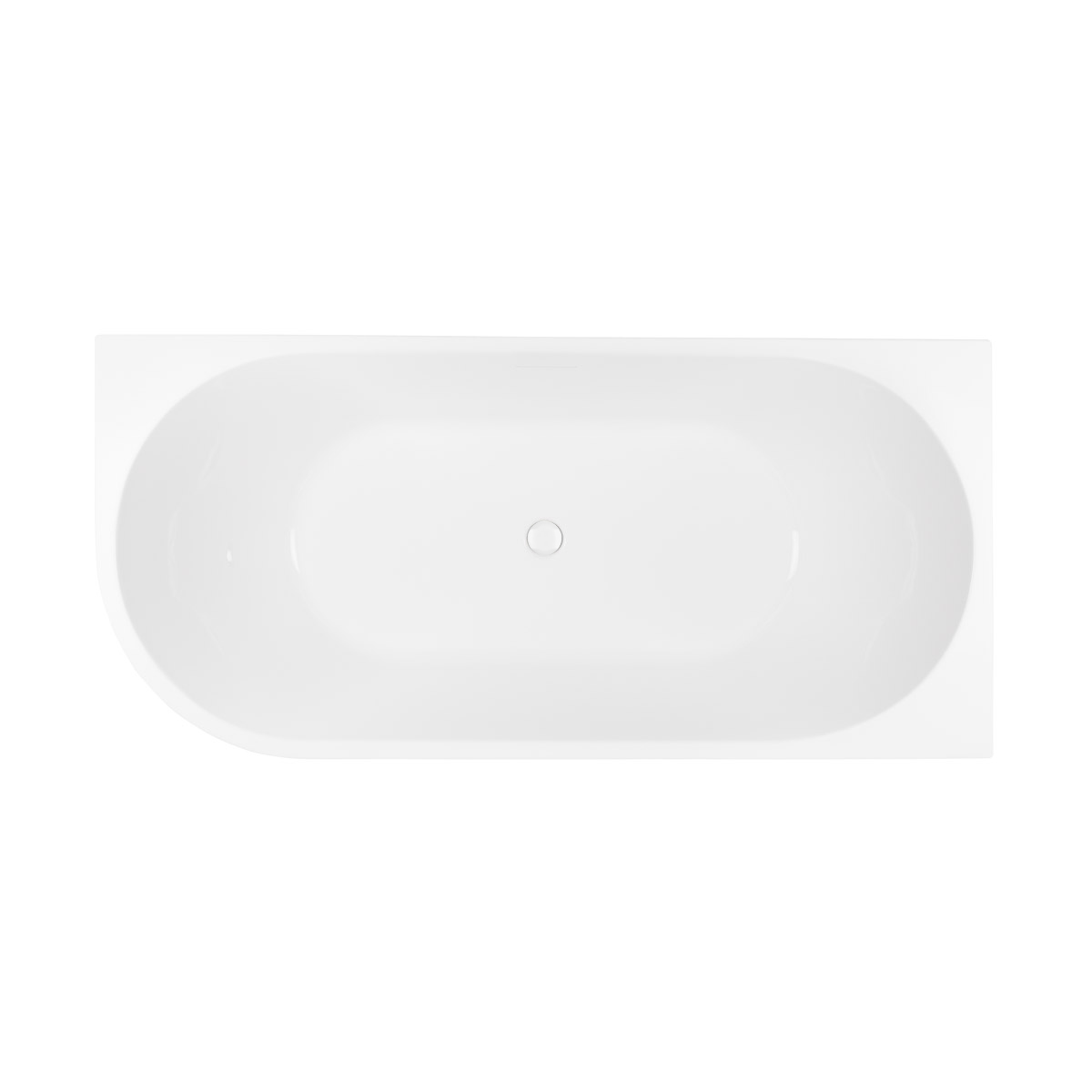 Set vasca da bagno angolare Oltens Delva 11001000, copertura piletta Oltens 09002000