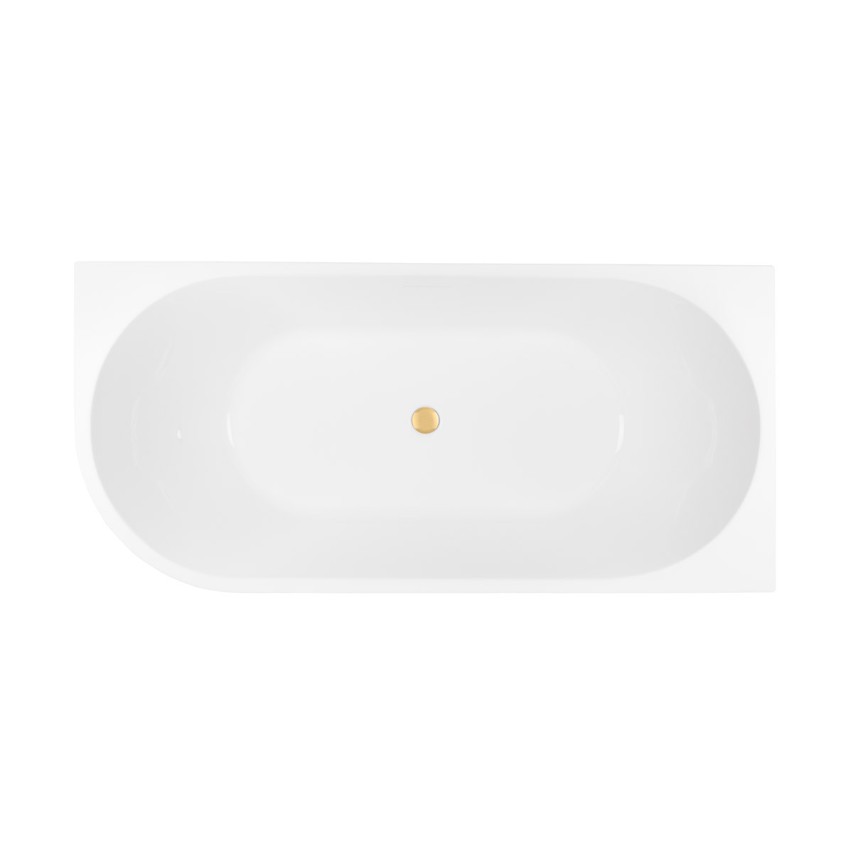 Set vasca da bagno angolare Oltens Delva 11006000, copertura piletta Oltens 09002810