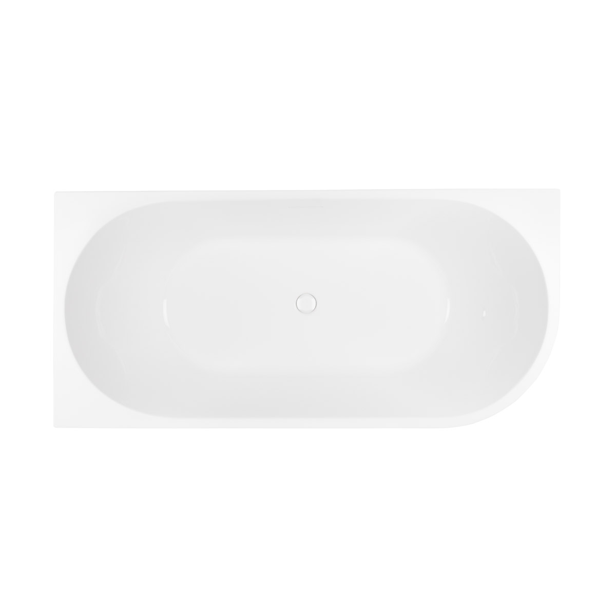 Set vasca da bagno angolare Oltens Delva 11007000, copertura piletta Oltens 09002000