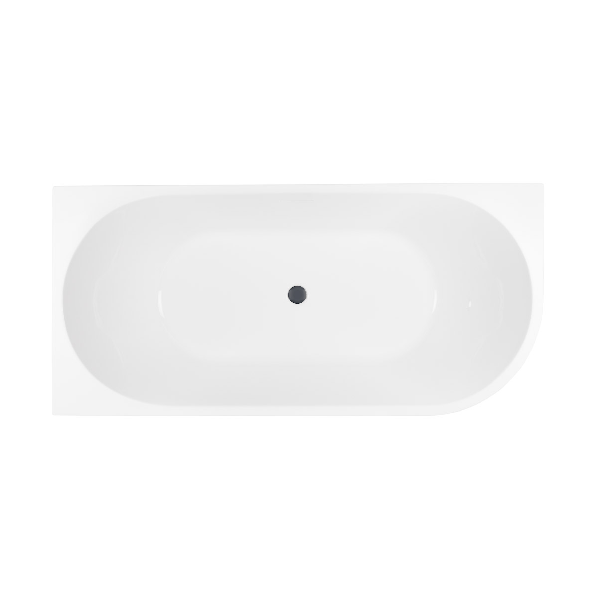 Set vasca da bagno angolare Oltens Delva 11007000, copertura piletta Oltens 09002400