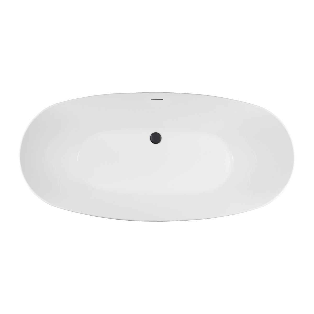 Set vasca da bagno freestanding Oltens Ebba 12012000, copertura piletta Oltens 09002300
