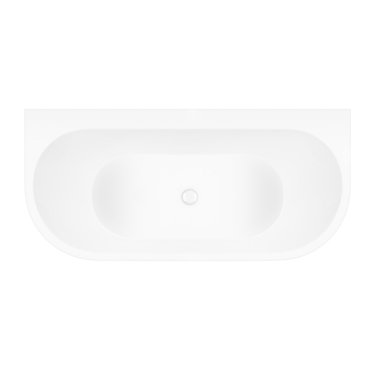 Set vasca da bagno a parete Oltens Hulda 12020000, copertura piletta Oltens 09002000