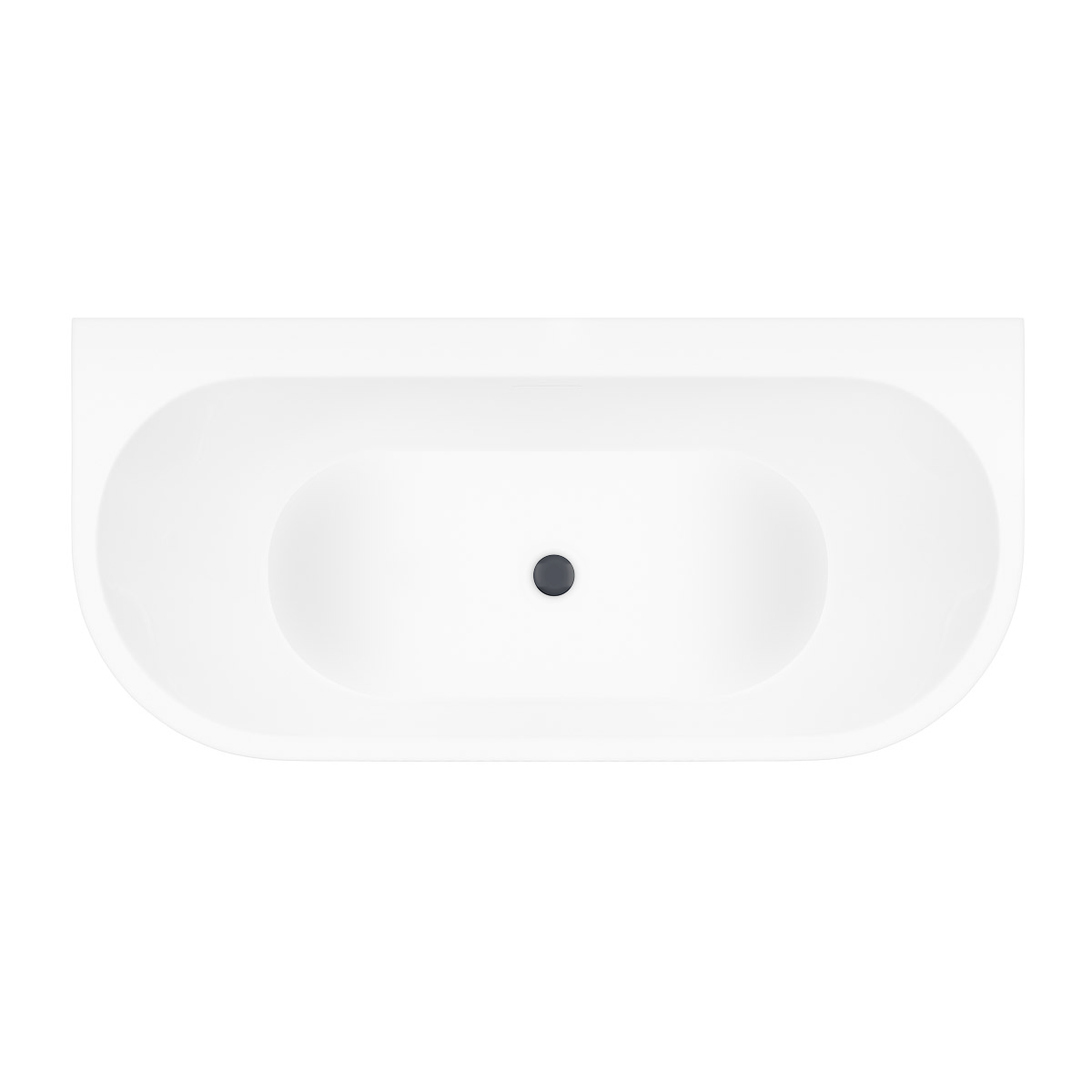 Set vasca da bagno a parete Oltens Hulda 12020000, copertura piletta Oltens 09002400