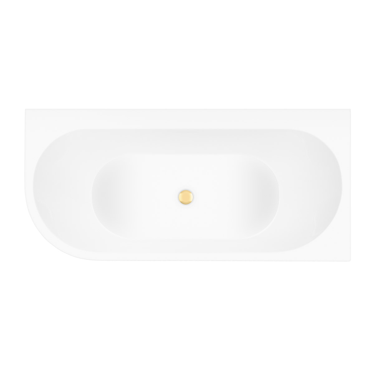 Set vasca da bagno angolare Oltens Hulda 11002000, copertura piletta Oltens 09002800