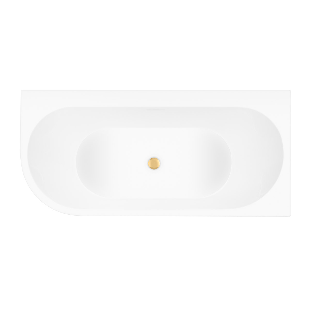 Set vasca da bagno angolare Oltens Hulda 11002000, copertura piletta Oltens 09002810