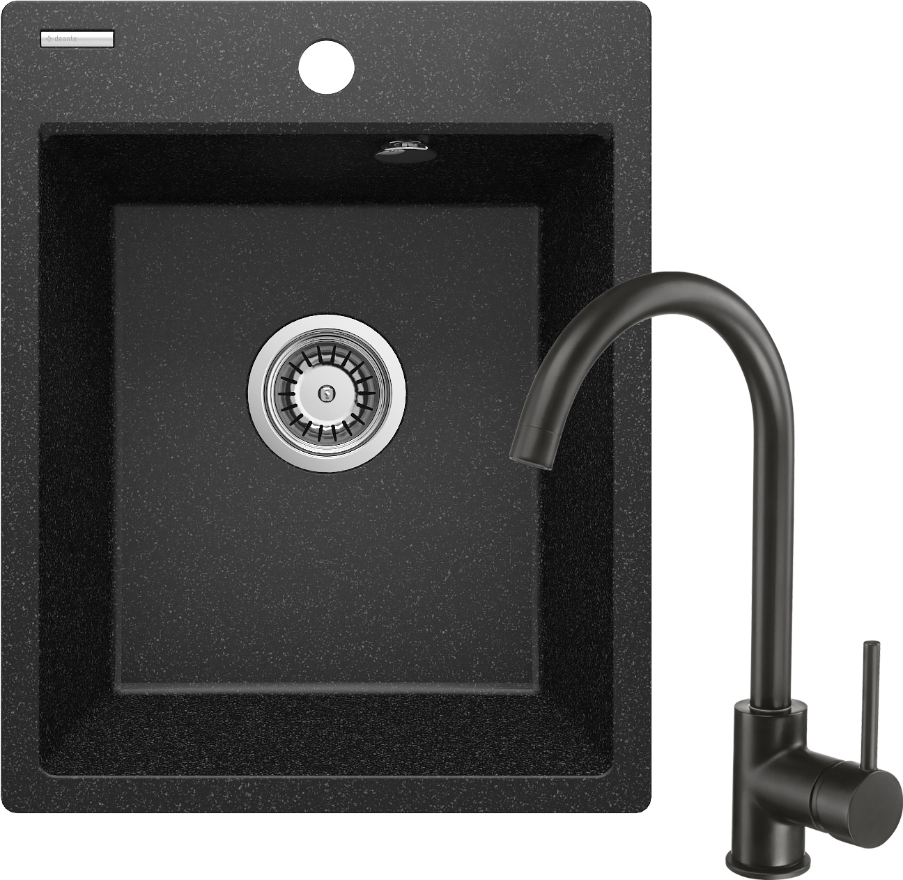Deante Corio lavello con rubinetto grafite/nero ZRCB2103