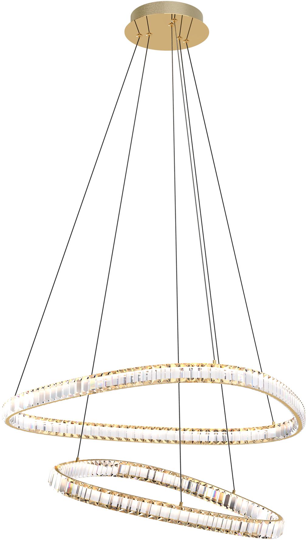 Zuma Line Athesa lampada sospesa 1x36 W trasparente-oro MD3169-2-3GT