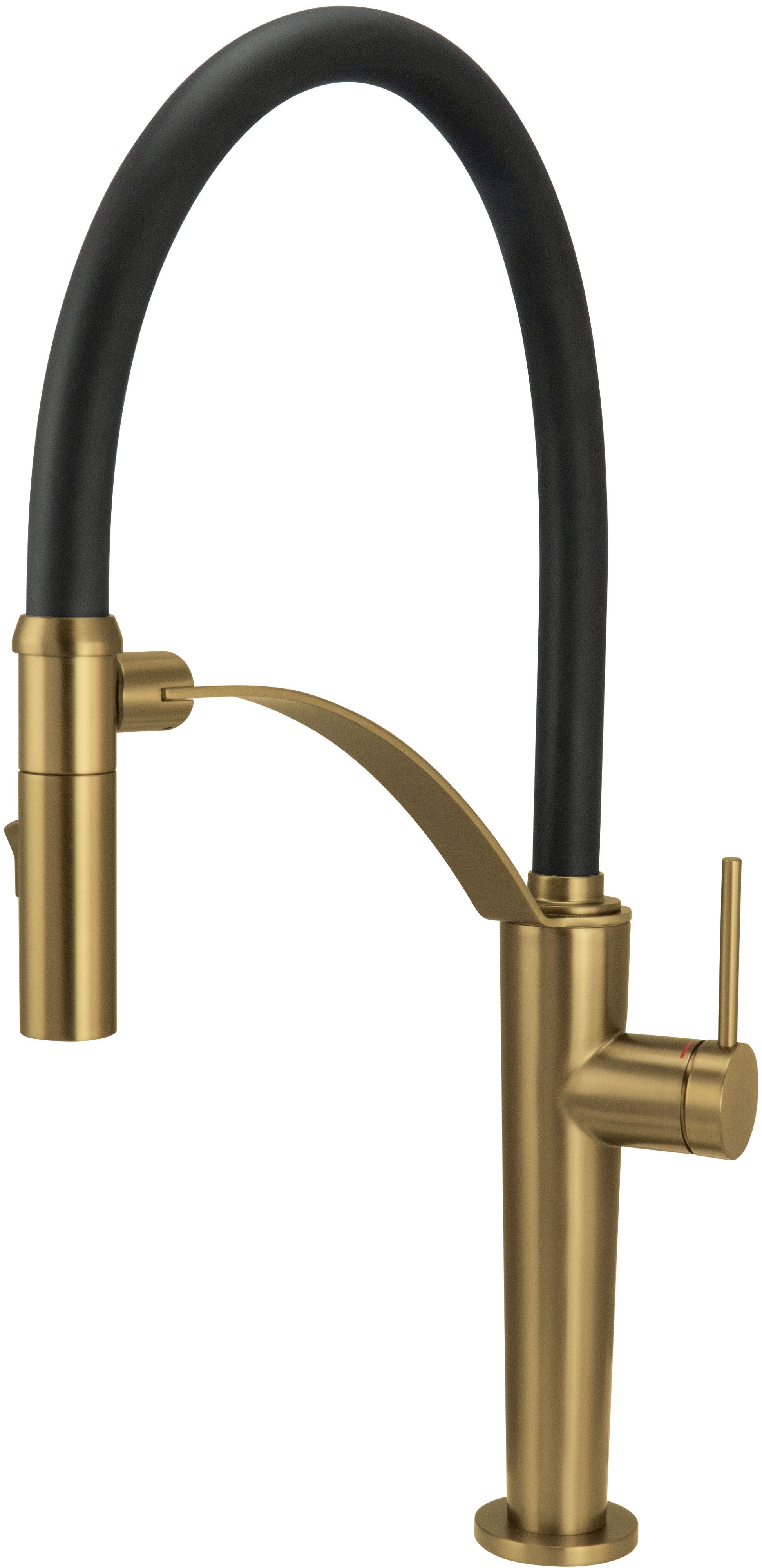 Deante Corda rubinetto da cucina verticale nero-marrone BRC_C72M