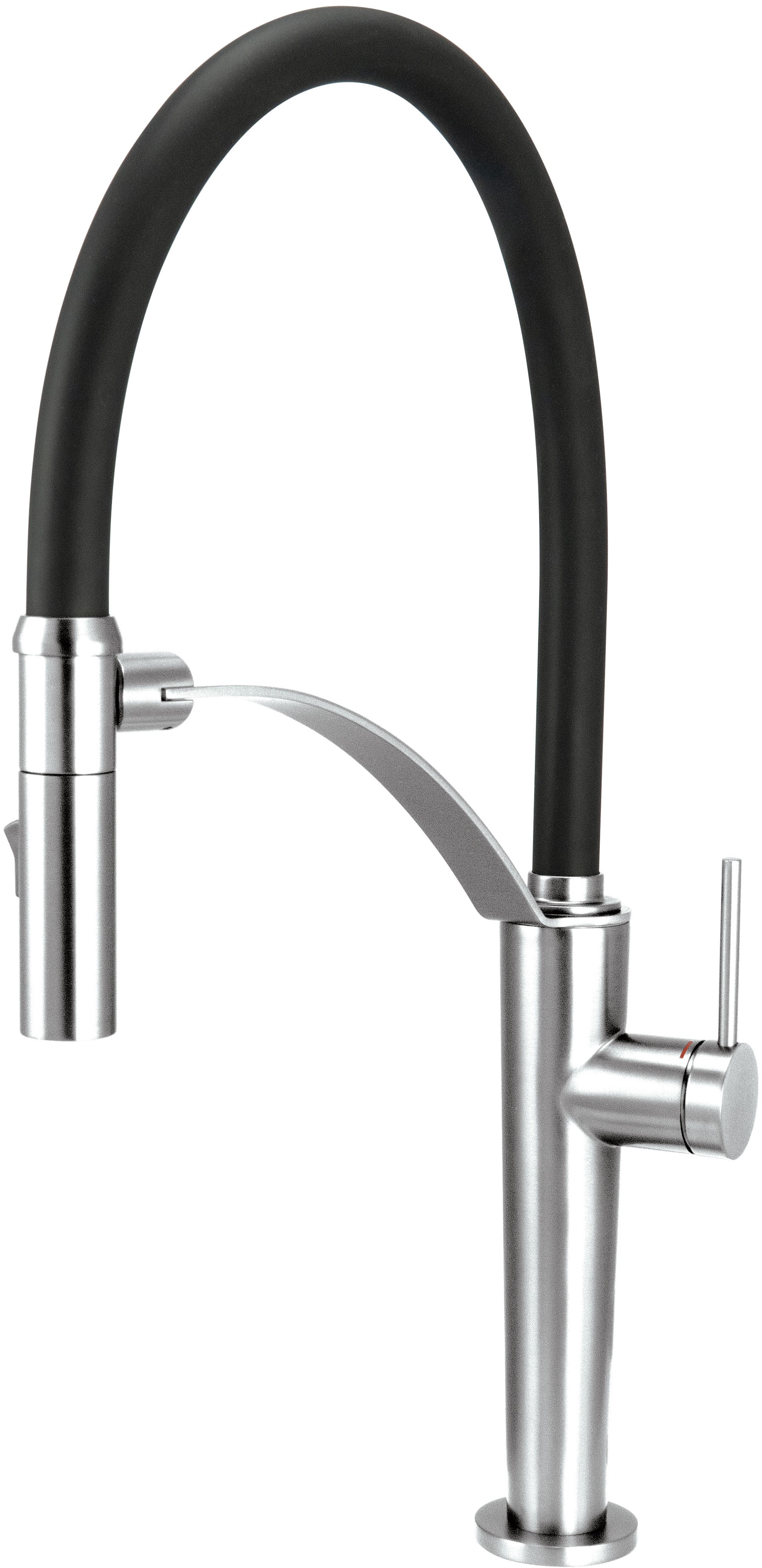 Deante Corda rubinetto da cucina verticale cromo-nero BRC_072M