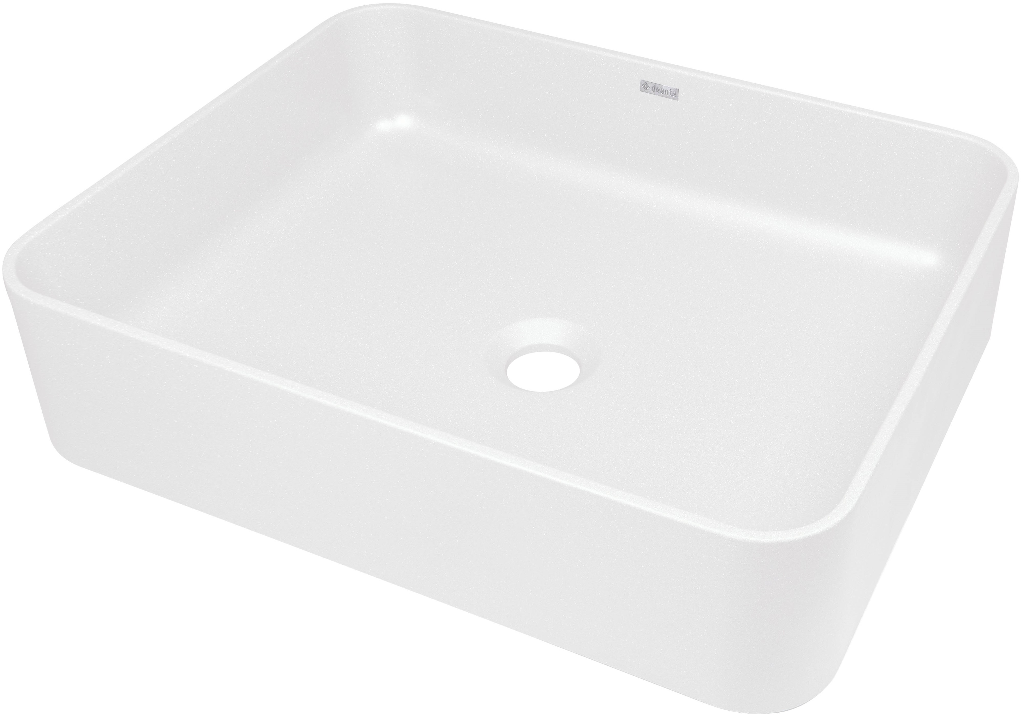 Deante Temisto lavabo 50x40 cm rettangolare da appoggio bianco CQT_AU5S