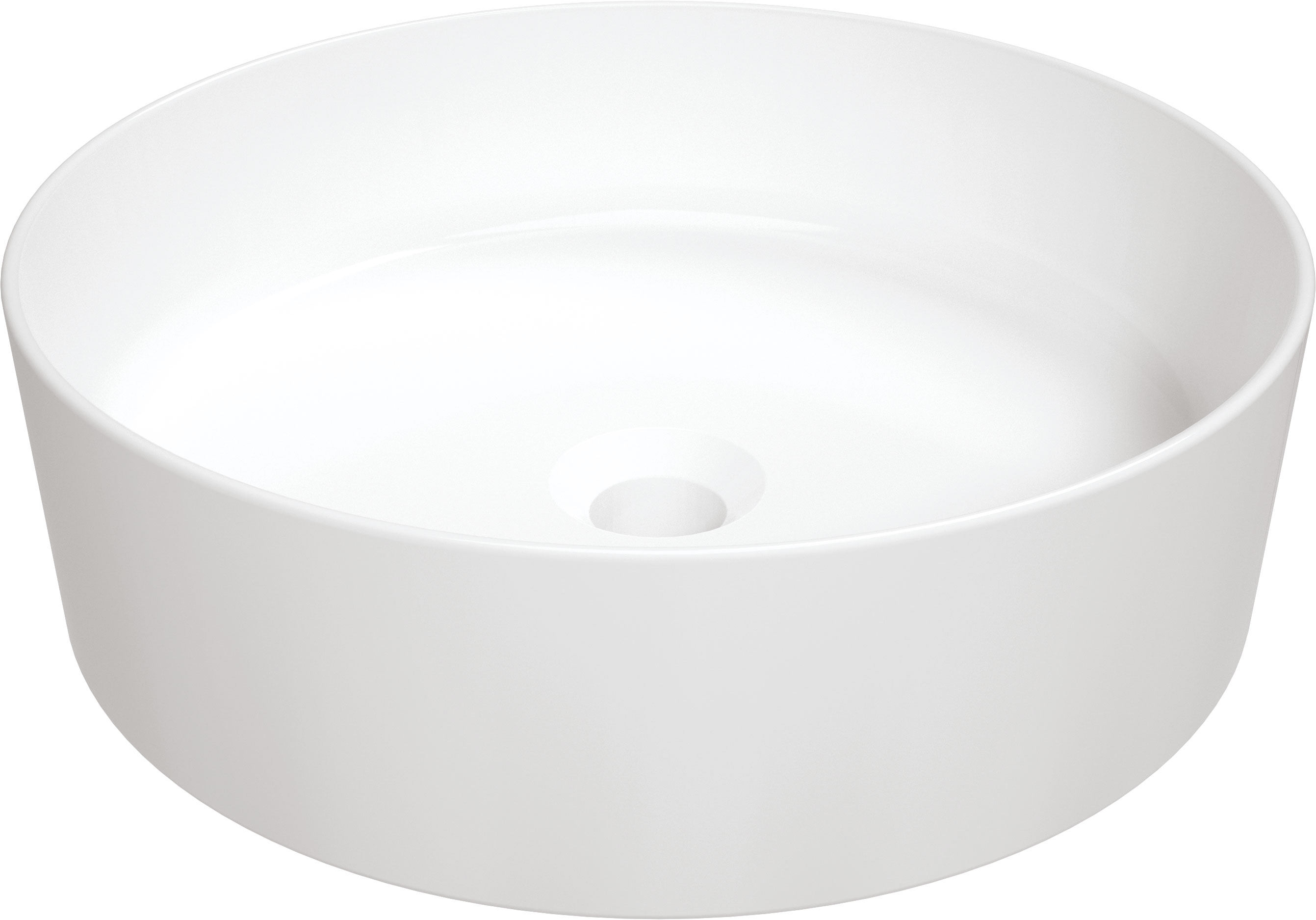 Deante Round lavabo 40x40 cm rotonda da appoggio bianco CGR_6U4S