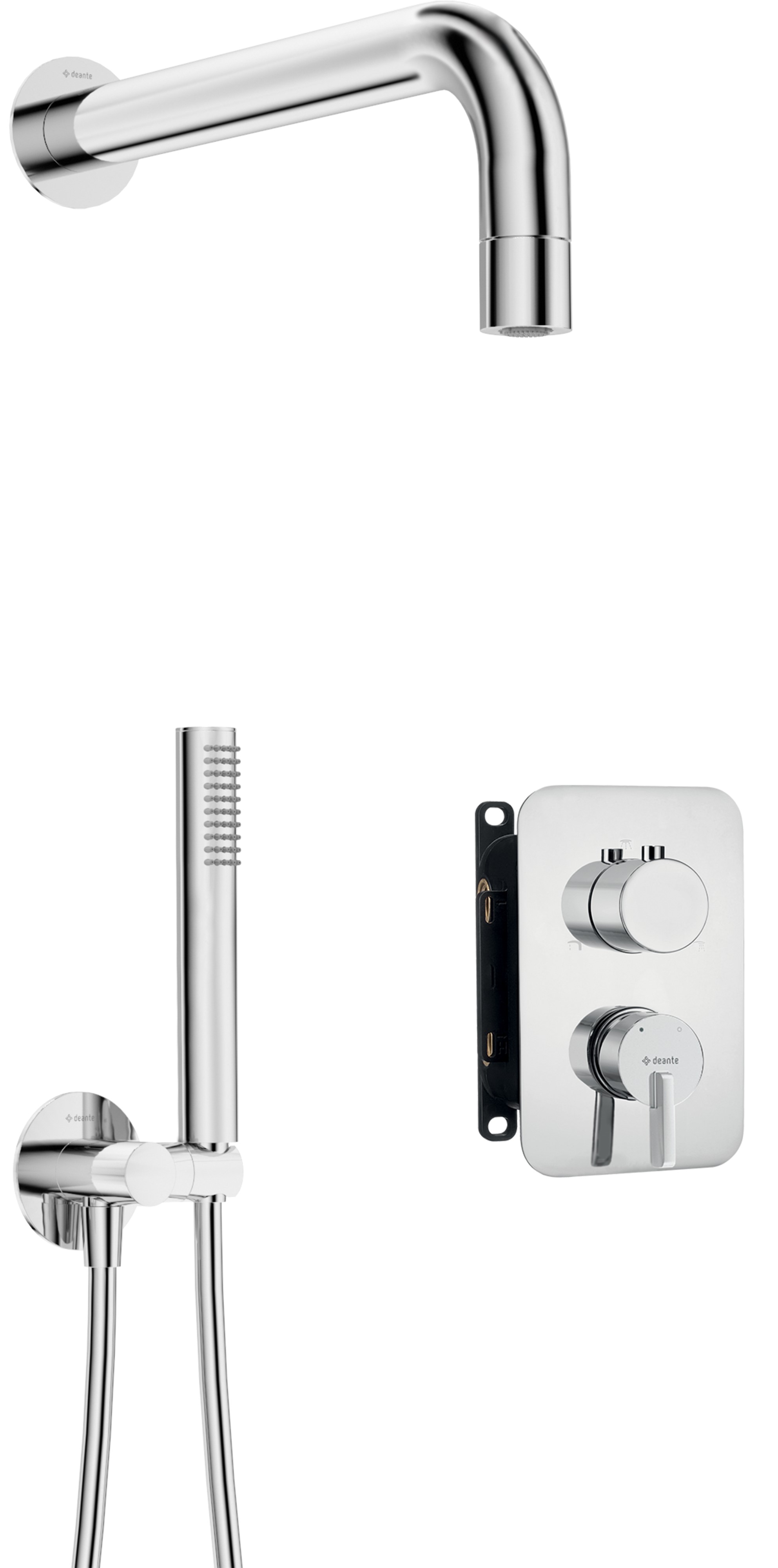 Deante Silia set per vasca e doccia da incasso con soffione cromo BXYZ0QSM