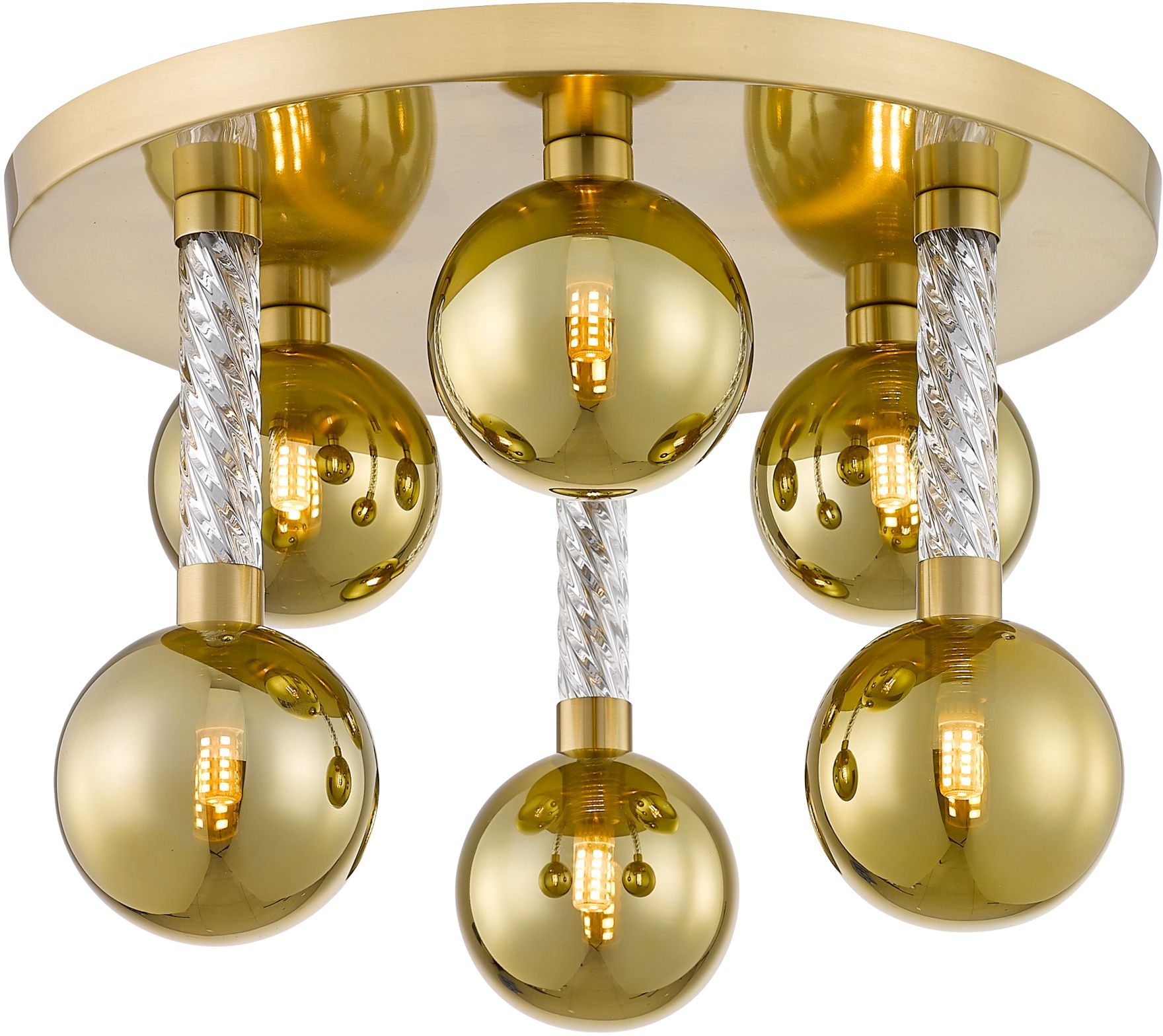 Zuma Line Mida lampada da soffitto 6x6 W ottone-oro C0583-06D-2GHF