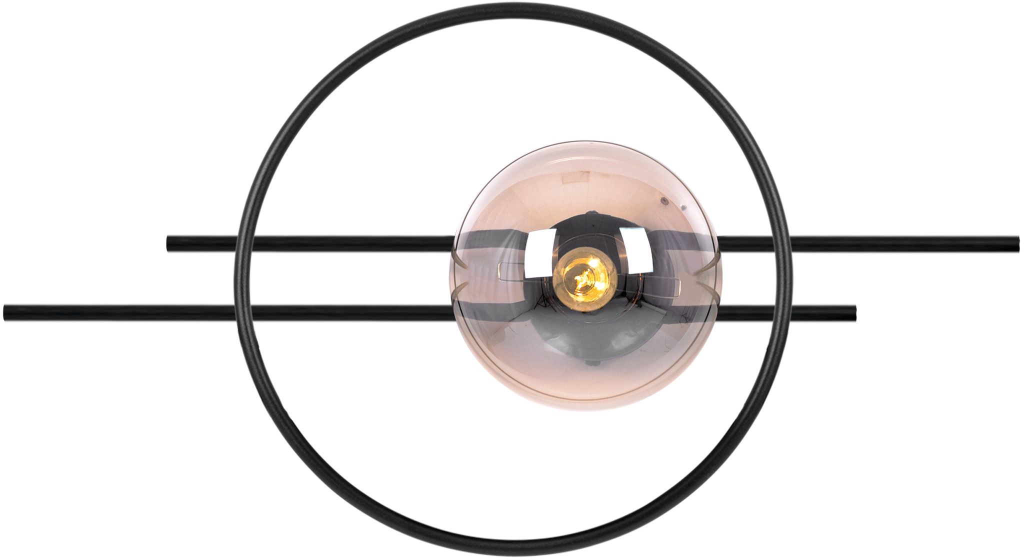 Kaja Corsa lampada da parete 1x40 W nero-ambra K-5345