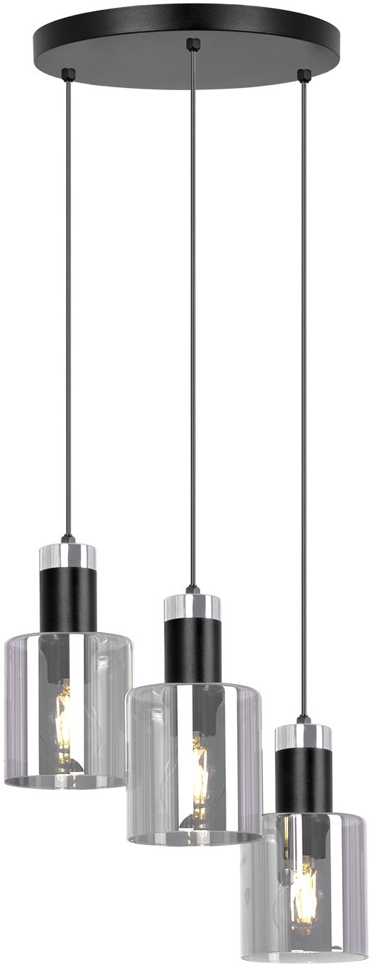 Kaja Brus lampada sospesa 3x40 W nero-grafite K-5252