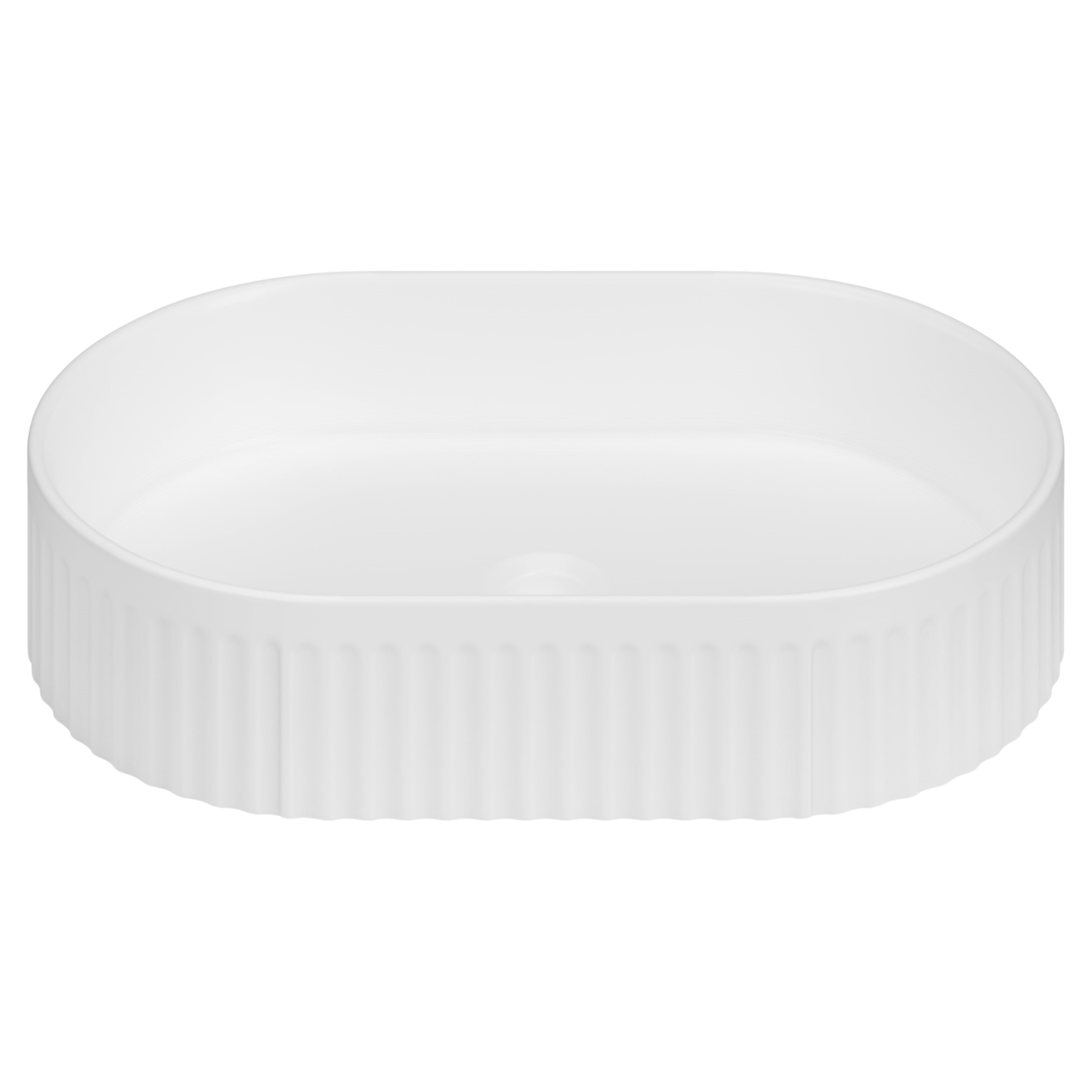 Invena Glamour lavabo 50x32 cm ovale da appoggio bianco CE-63-W01