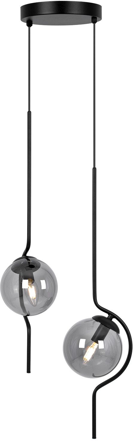 Kaja Neva lampada sospesa 2x40 W nero-grafite K-5332