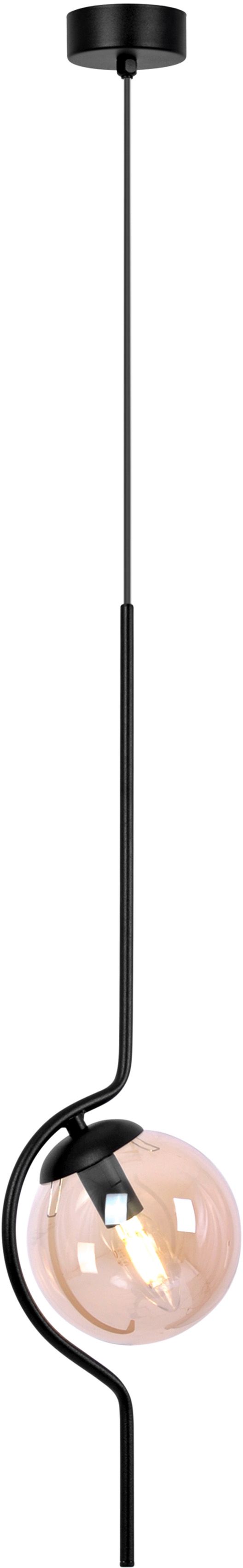 Kaja Vela lampada sospesa 1x40 W nero-ambra K-5335