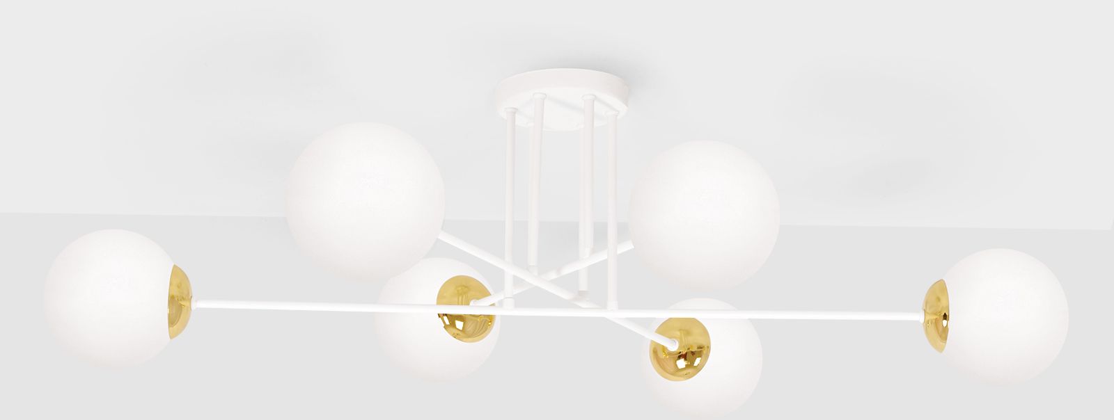 Kaja Elmo lampada da soffitto 6x40 W bianco-oro K-5314