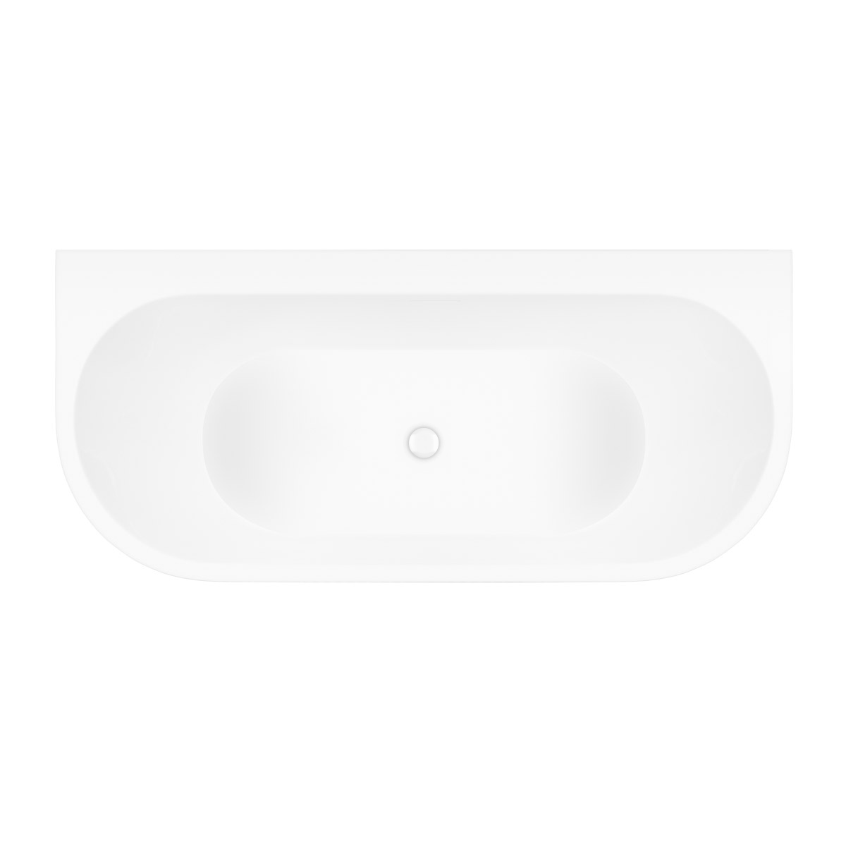 Set vasca da bagno a parete Oltens Hulda 12021000, copertura piletta Oltens 09002000