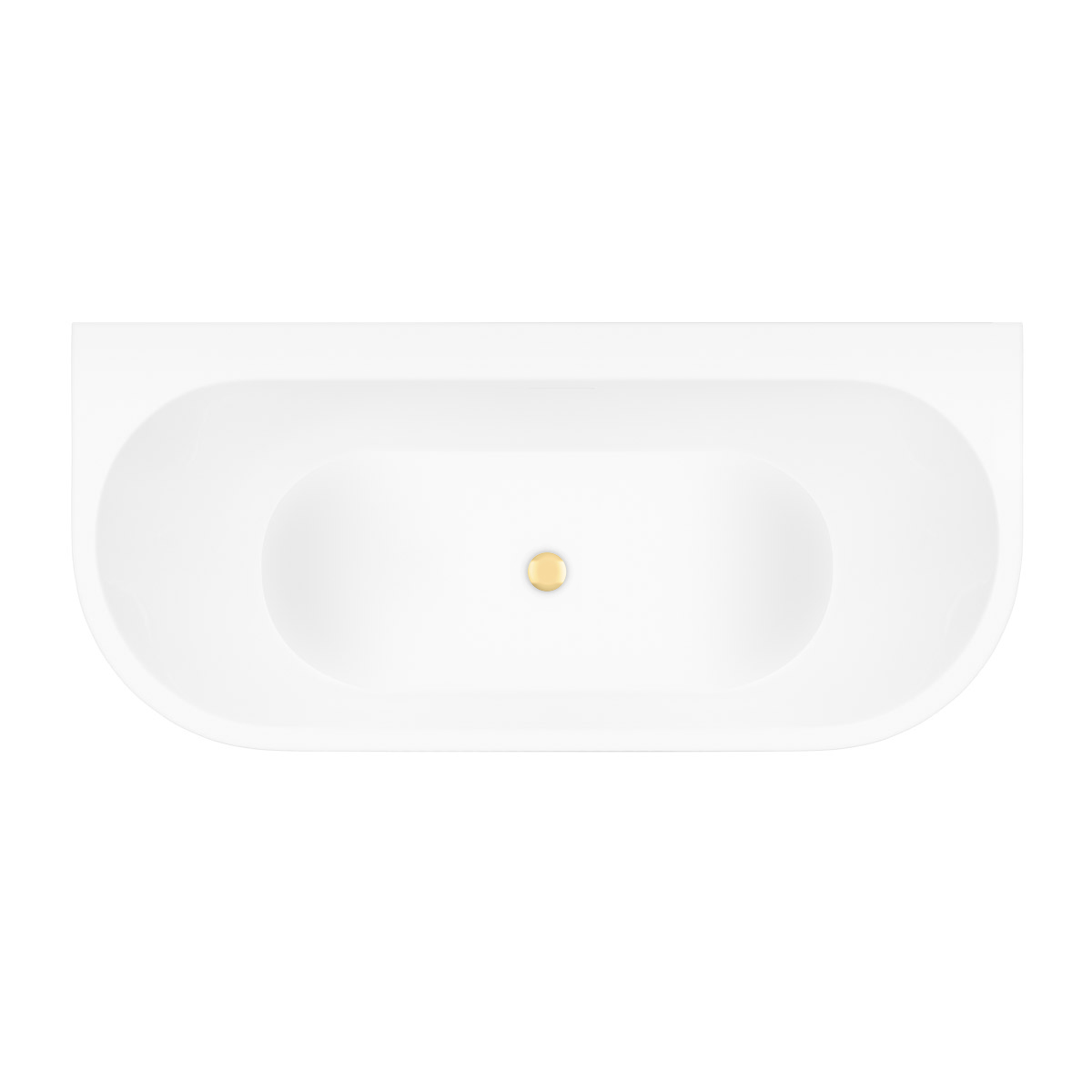 Set vasca da bagno a parete Oltens Hulda 12021000, copertura piletta Oltens 09002800