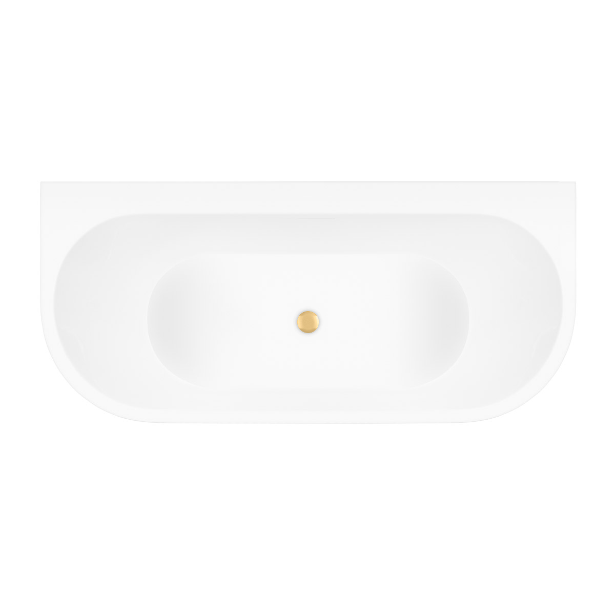Set vasca da bagno a parete Oltens Hulda 12021000, copertura piletta Oltens 09002810