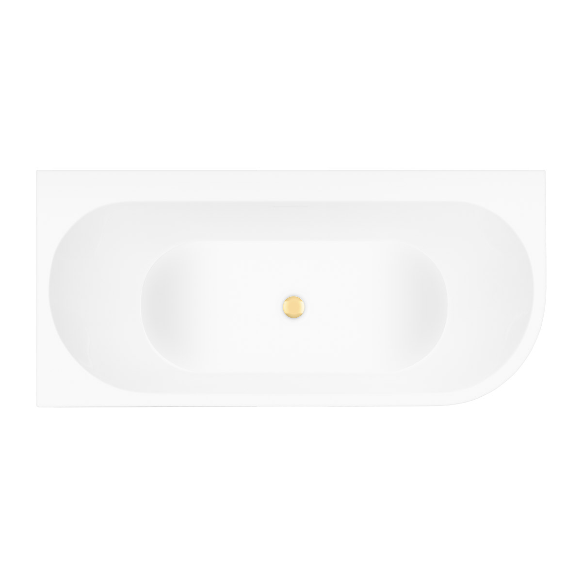 Set vasca da bagno angolare Oltens Hulda 11005000, copertura piletta Oltens 09002800