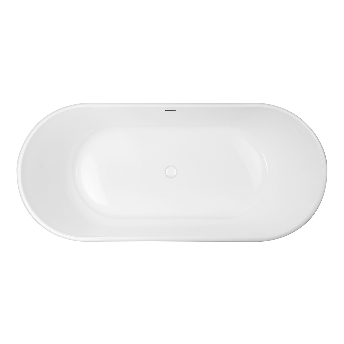 Set vasca da bagno freestanding Oltens Inga 12004000, copertura piletta Oltens 09002000