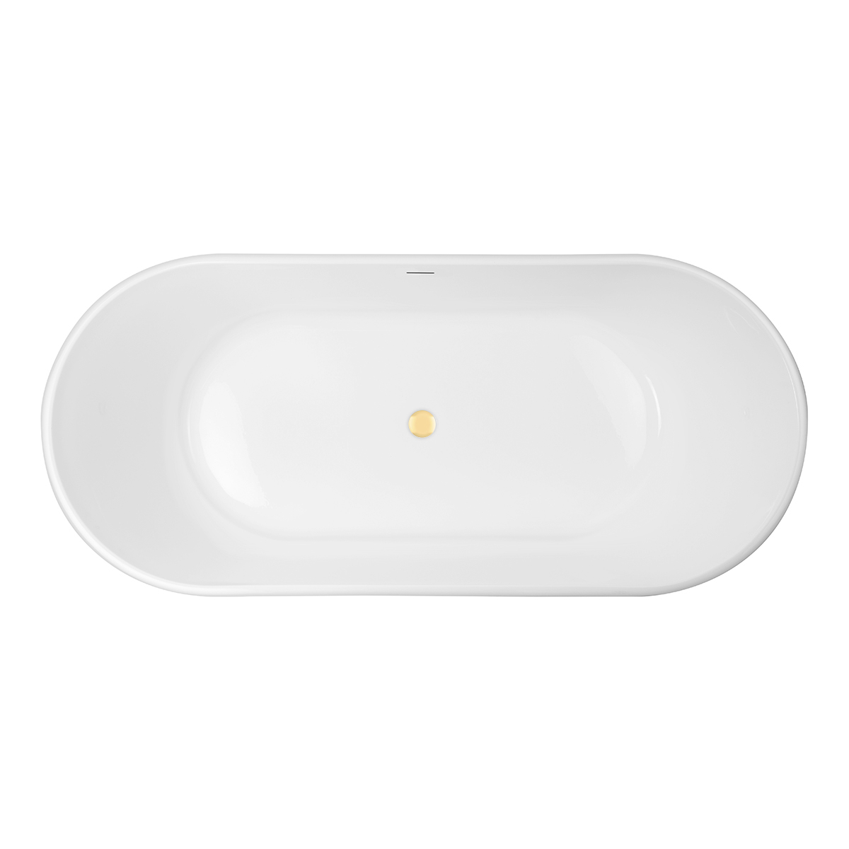 Set vasca da bagno freestanding Oltens Inga 12004000, copertura piletta Oltens 09002800