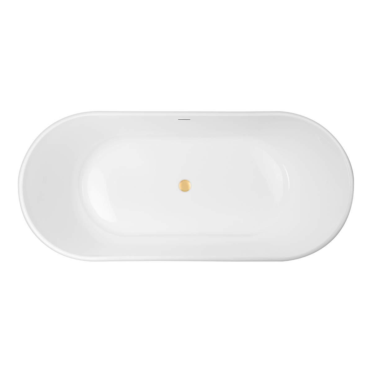 Set vasca da bagno freestanding Oltens Inga 12004000, copertura piletta Oltens 09002810